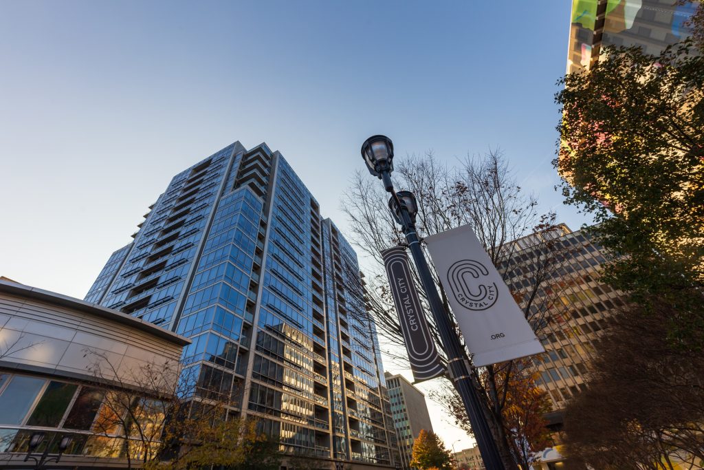 Highrise apartment building next to the future site of Amazon HQ2 in